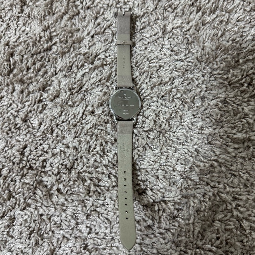 Kate Spade Boathouse Wrist Watch KSW1163 - Leather Taupe Beige Stainless Steel - Picture 4 of 8